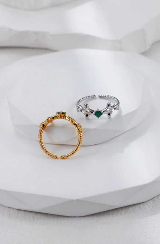 Fashionable Green Zirconia Ring